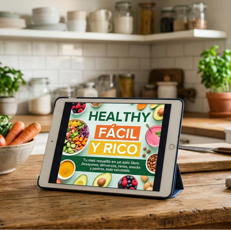 Healthy, Fácil y Rico - Tu mes de comidas resuelto + 6 bonos de regalo!!